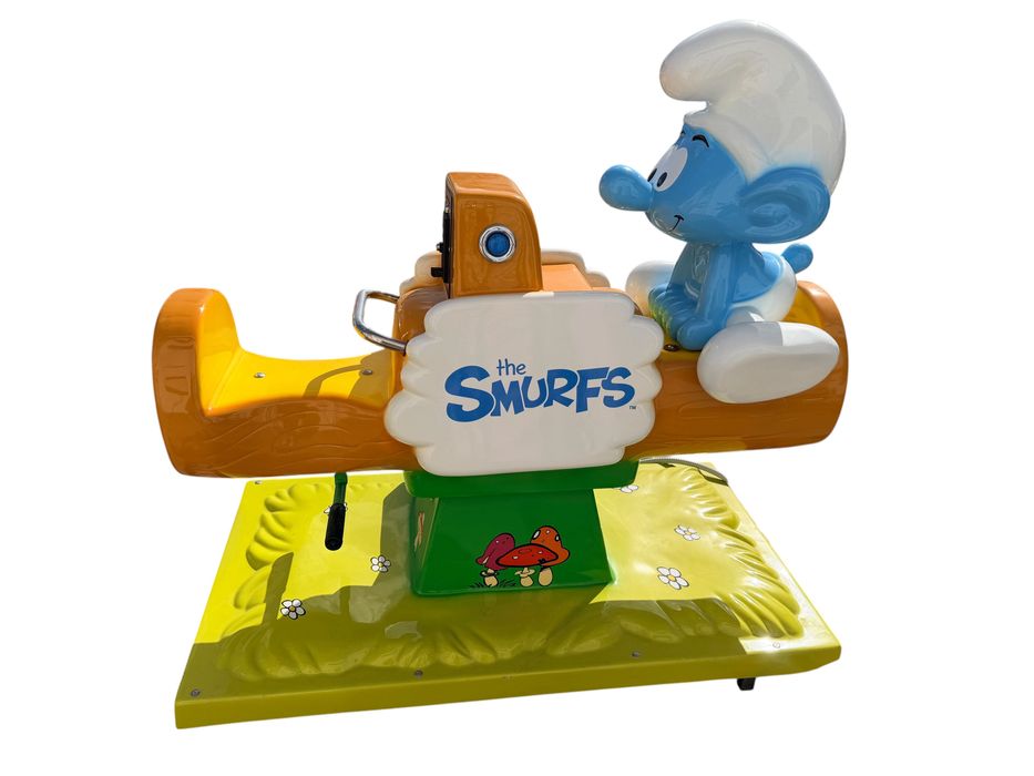 Kiddie Ride Smurfs - Carro infantil elétrico com moedeiro