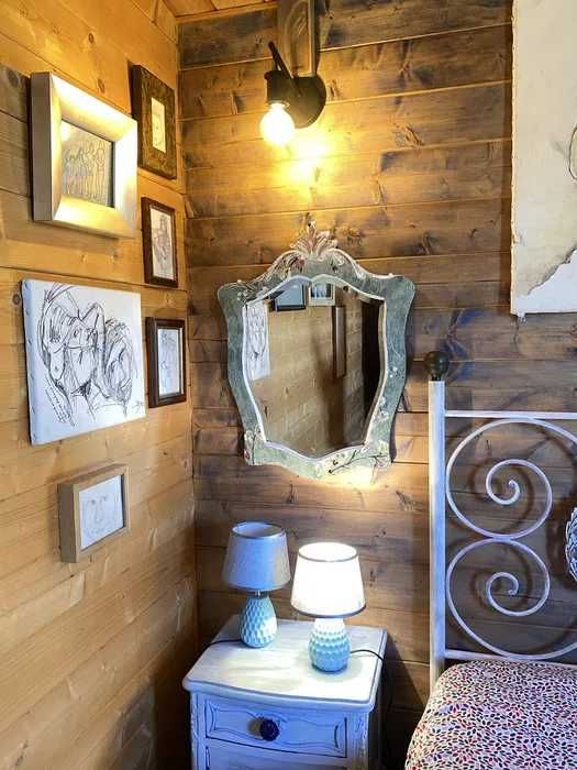 dois candeeiro de mesa de cabeceira em azul e verde agua, bom estado