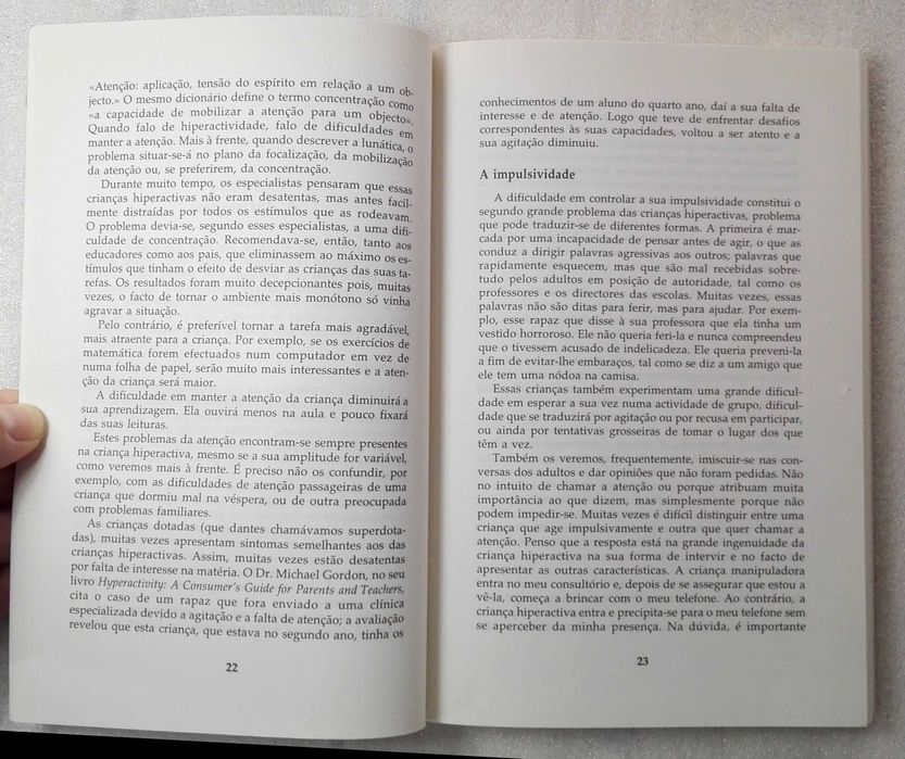 Livro As Crianças Hiperactivas
