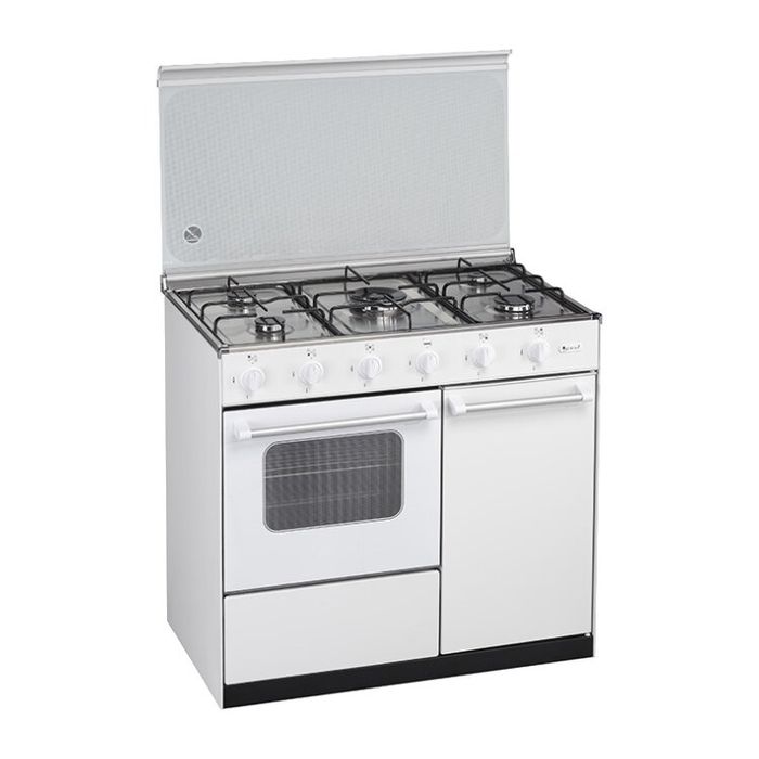 Fogao gás 5 bicos compartimento garrafa de gás