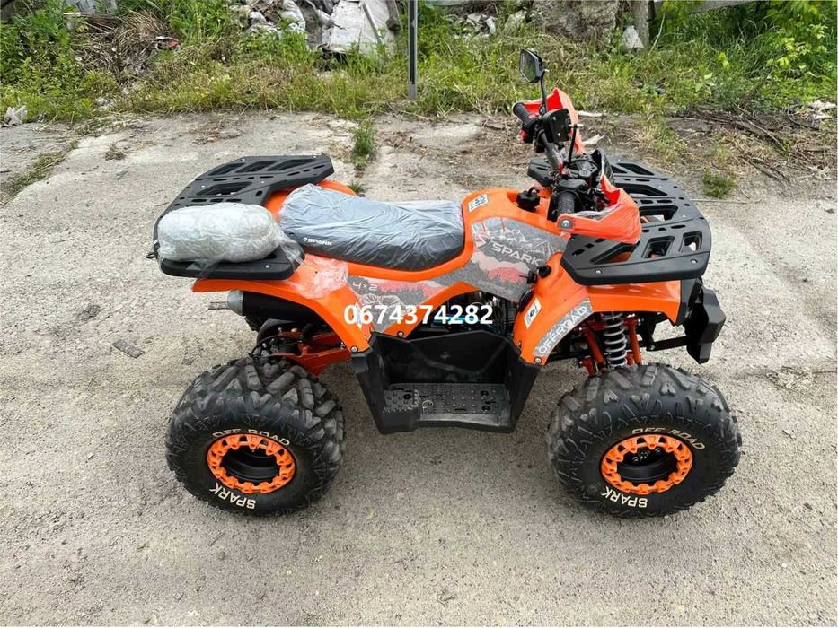 Квадроцикл Spark SP125 - 8 підлітковий Спарк безкоштовна доставка під самий двір в зібраному стані без передоплат гарантія сервіс