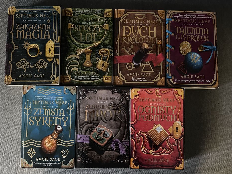 Septimus hear seria 7 tytułów jak nowe Angie Sage
