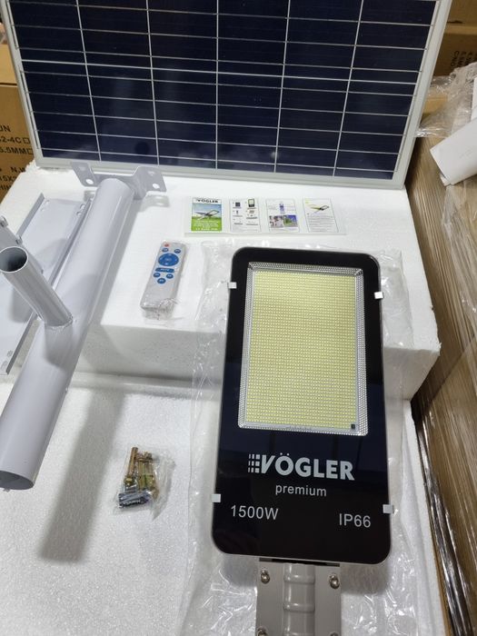 Lampa Solarna Uliczna VÖGLER GmBh wersja PREMIUM 1500 W