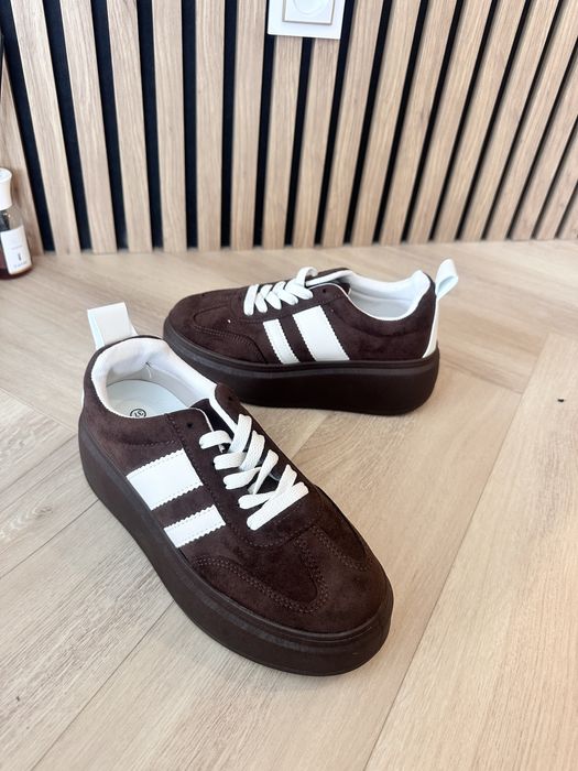 Nowe czekoladowy braz 36-41 sneakersy buty