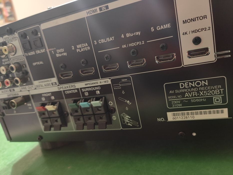 Amplificador Denon AVR-X520BT