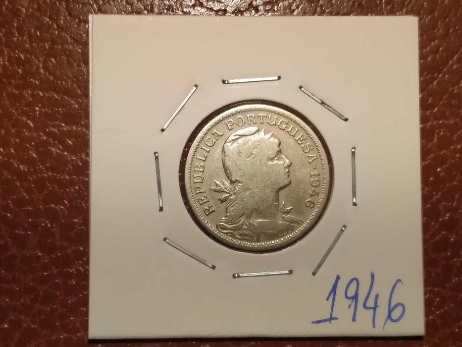 A3 moeda de 50 centavos de 1946 em alpaca - Portugal