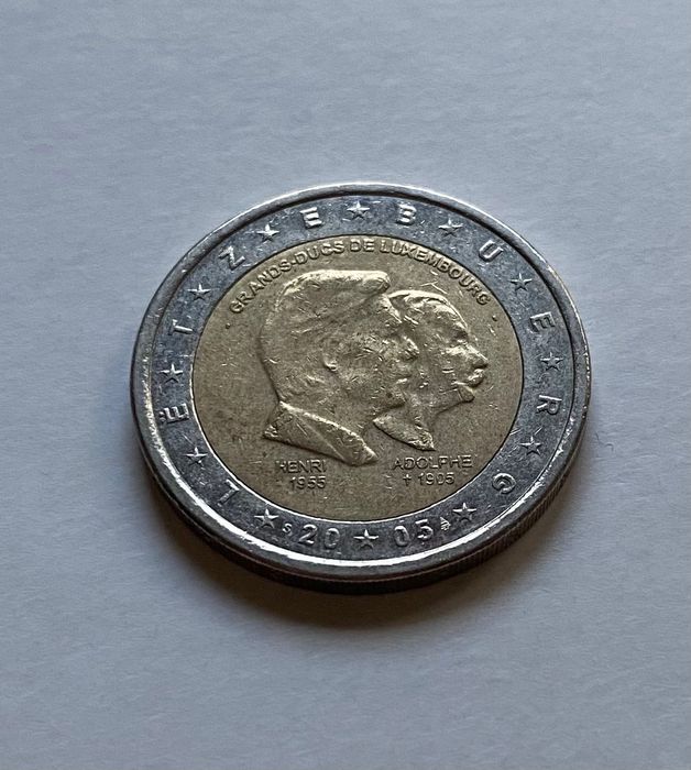 Commemorative 2 Euro Coin / 2€ - Luxembourg - 2005 - Henri and Adolphe