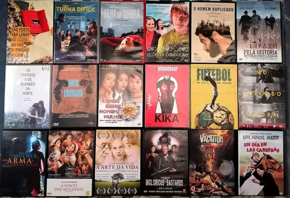 Lote 255 DVD's Originais, terror, ação, drama, aventura (LOTE 43)