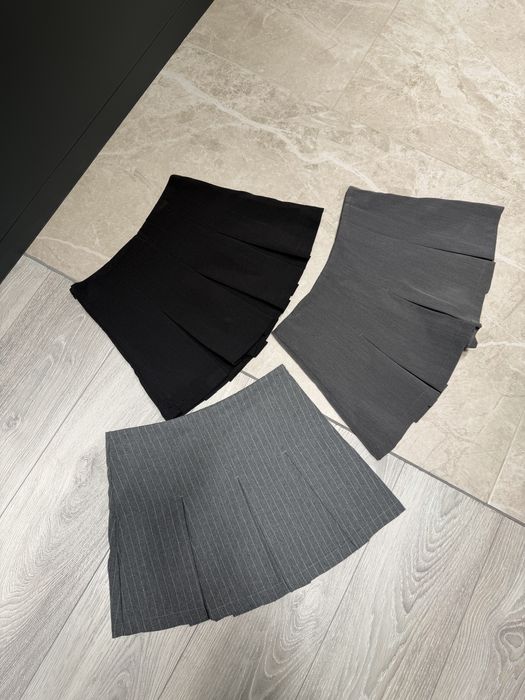 Юбка шорти чорна сіра XS