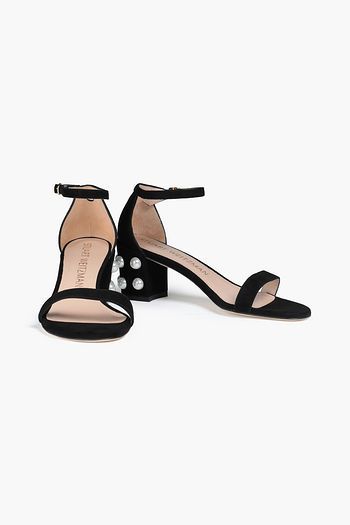 Sandały z perłami na obcasie Stuart Weitzman 36