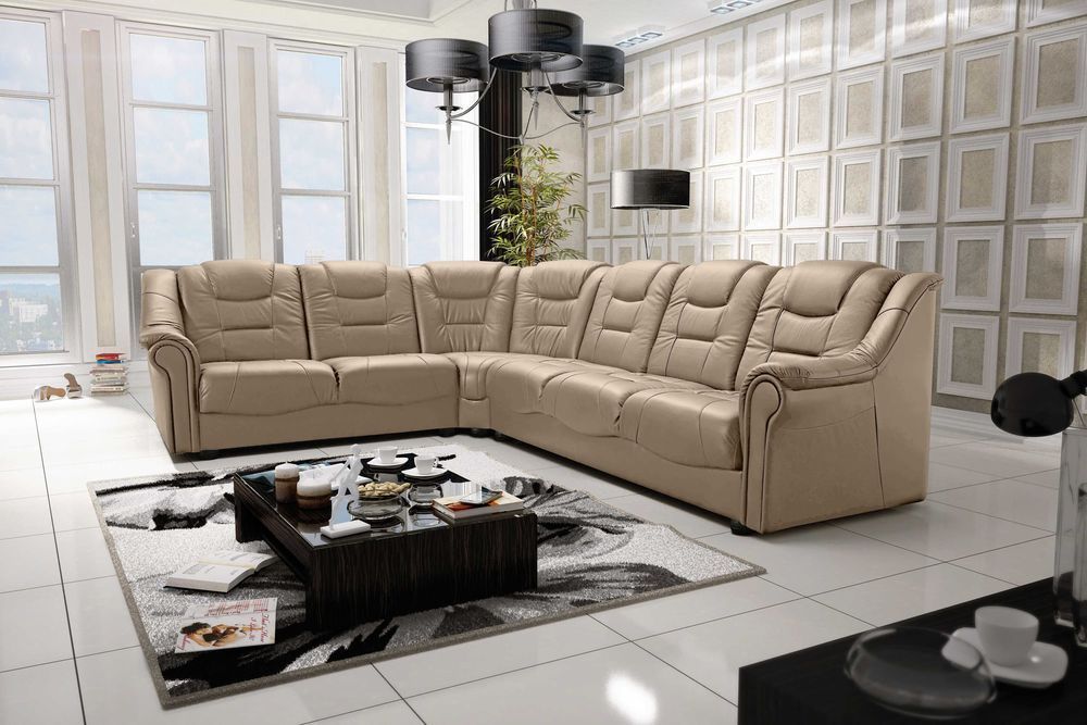 Narożnik 2r3 "KAROL" skóra naturalna PRODUCENT dostępny od ręki