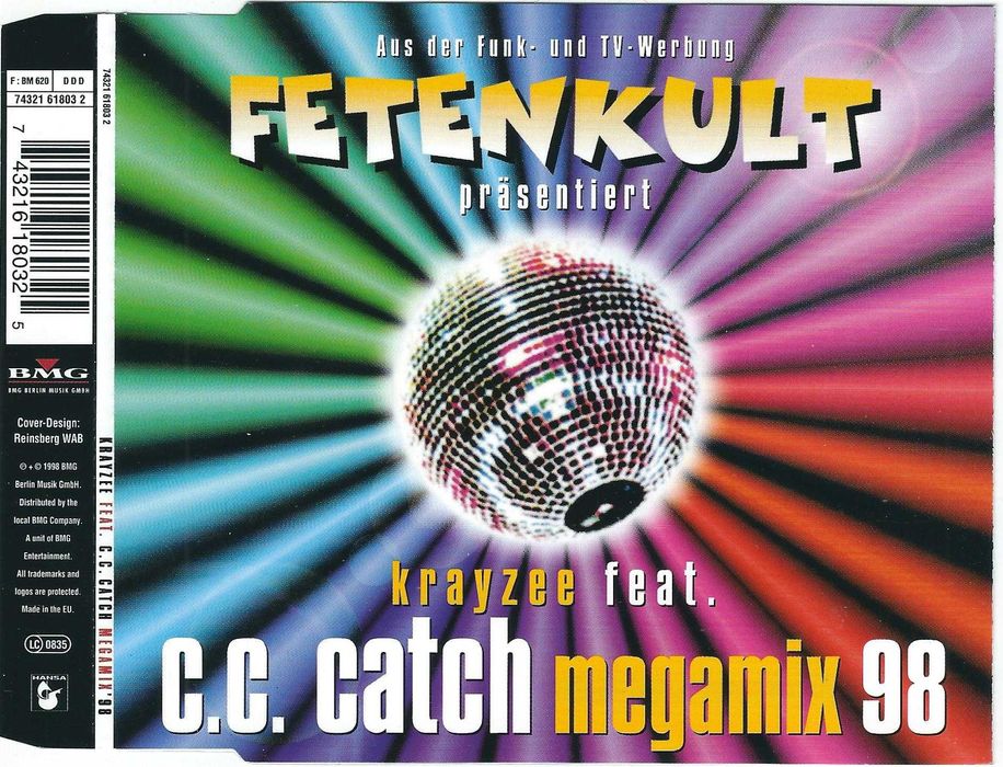 Maxi CD C.C. Catch Feat. Krayzee - Megamix '98 (1998) (Hansa)