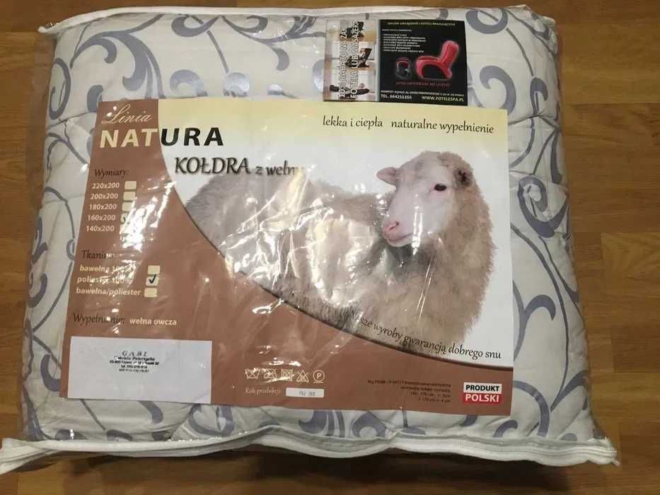 Pościel kołdra wełna owcza Polska merynos ciepła 160x200 fotelespa,pl