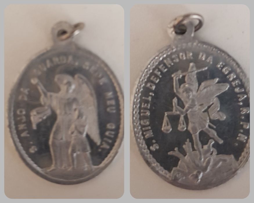 Conjunto de 6 medalhas miniatura religiosas