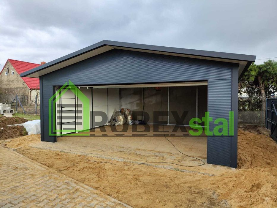 Garaż ocieplany do 35 m2 Konstrukcja o wymiarach 6,30 x 5,50