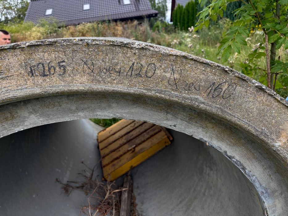 Rury żelbetowe betonowe kręgi studnia szambo przepust fi 1200