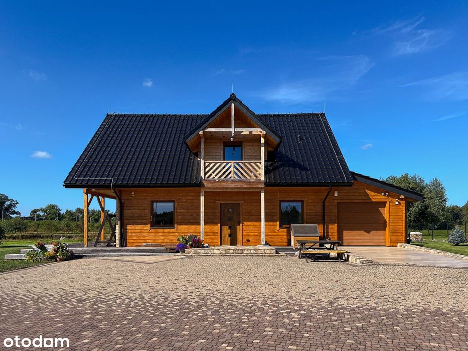 Wyjątkowy drewniany dom 195 m² na 4,54 ha z własnym stawem