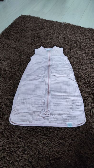 Śpiworek do spania  letni 0.5 tog 70 cm 0-6 m pudrowy róż