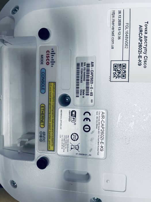 Wi-Fi точка доступа AIR-CAP2602I-E-K9