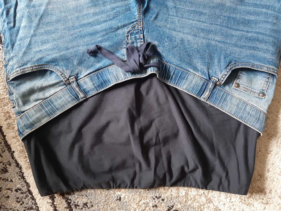 Jeansy ciążowe, jogger z bawełny organicznej