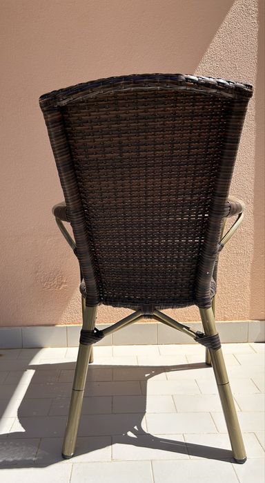 4 cadeiras de exterior em rattan – 2 cores