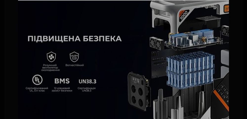 Зарядна станція Litheli 1800 Вт, 1069 Вт·год, LiFePO4, + 2 Power Bank