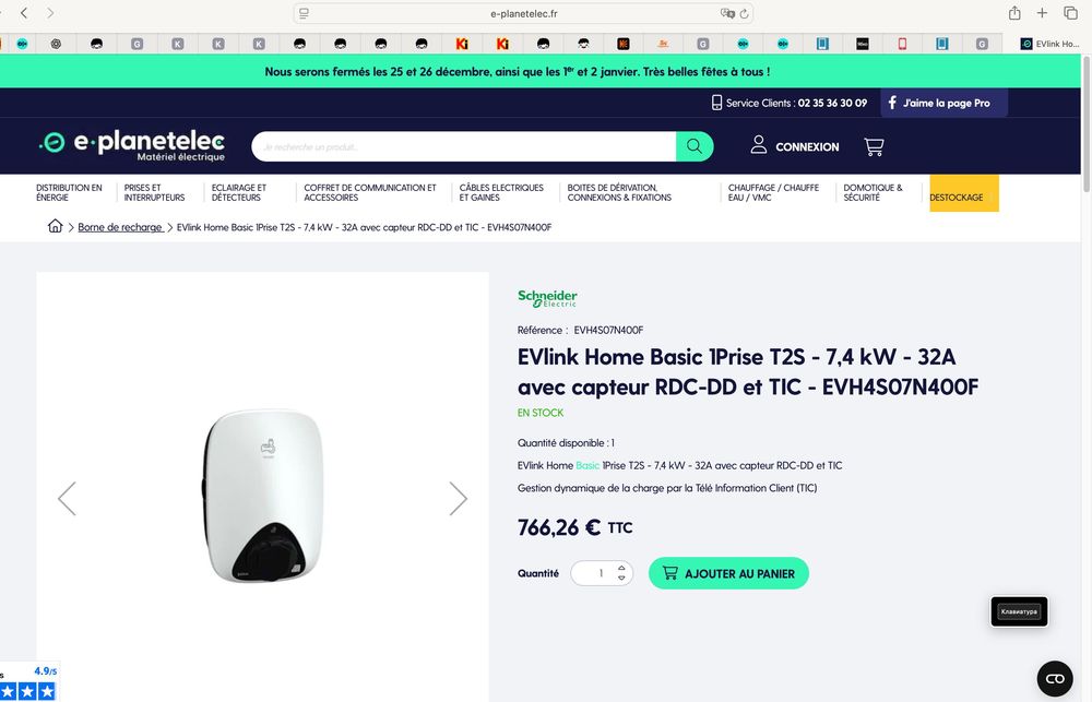 Schneider Electric EVlink Home.