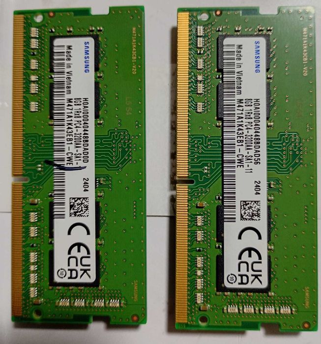 Оперативна пам'ять для ноутбука SO-DDR4 3200, 16 Gb (2 *8 Gb), Samsung