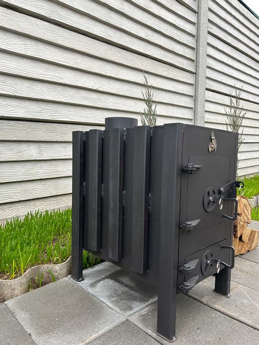 Буржуйка Піч з конвекцією пічка 5мм метал обігрів 40м2 печка Виробник