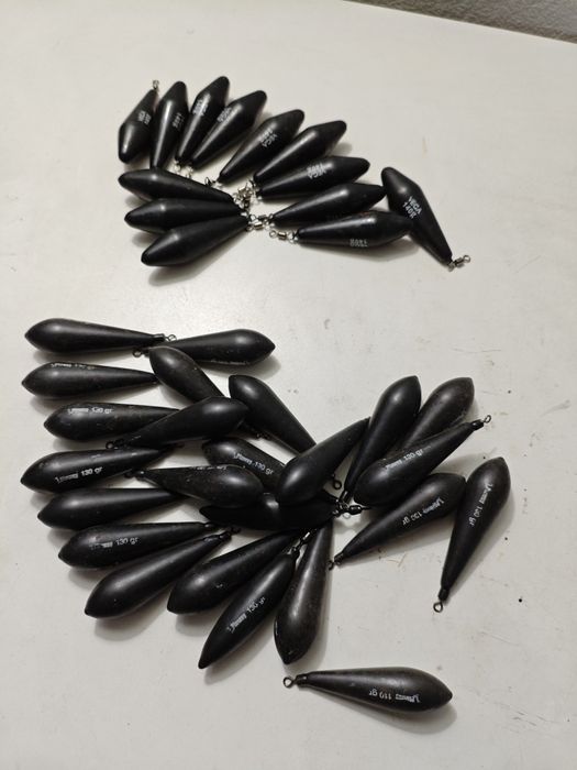 Chumbadas de pesca plastificadas