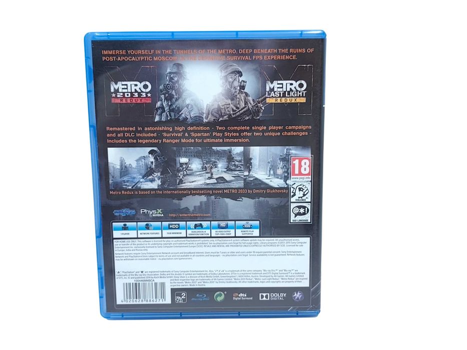 Gra PS4 Metro Redux