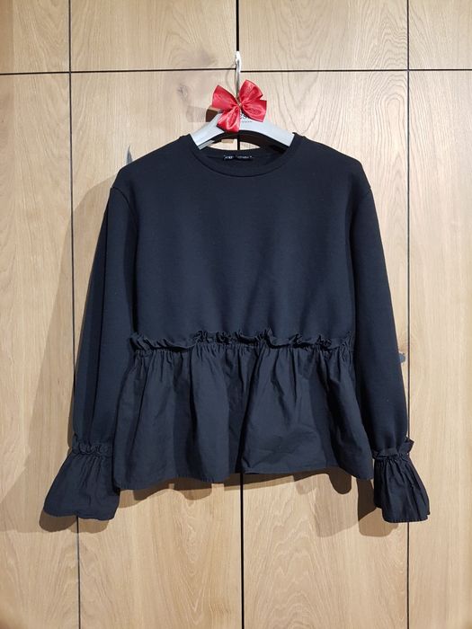 Zara bawełna bluza baskinka S