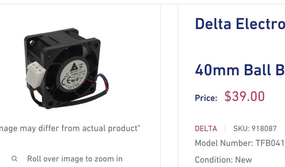 Вентилятори 40 мм 12В 0.6А 15000 об/хв для пальника.