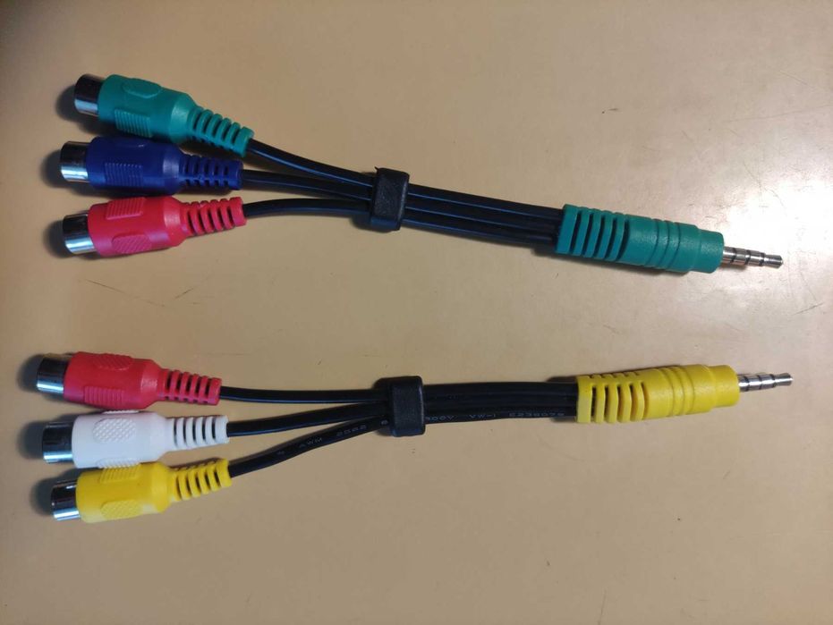 аудио шнур кабель переходник адаптер Jack 3.5мм RCA клемма AV3 тюльпан