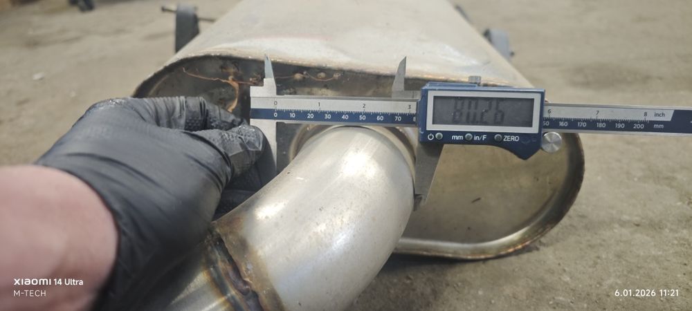 Tłumik wydech końcowy nierdzewka  BMW E60 E61 525d 530d 535d