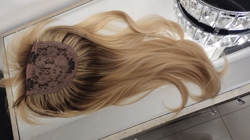 Włosy Toper z grzywką ombre