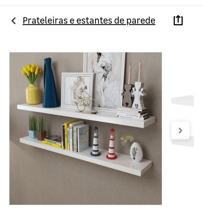 Prateleiras de parede lacadas