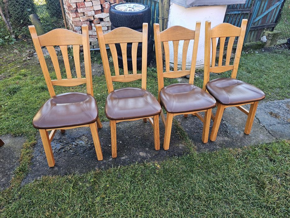 Крісло дерев'яне шкіряне масив дуб