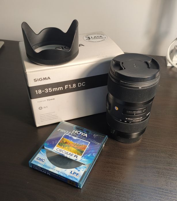 Obiektyw Sigma 18-35 F/1.8 DC HSM Art Canon + filtr polaryzacyjny