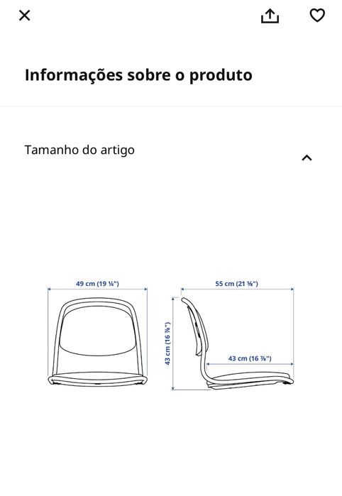 Cadeira de escritório azul e preto - IKEA