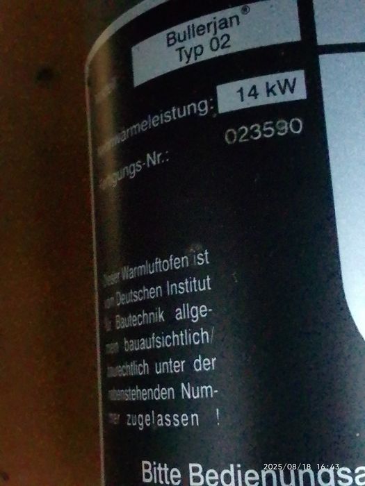 Bullerjan kominek na drewno 14 kw