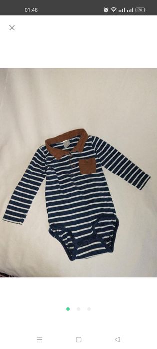 Боді з довгим рукавом на хлопчика 9-12 місяців