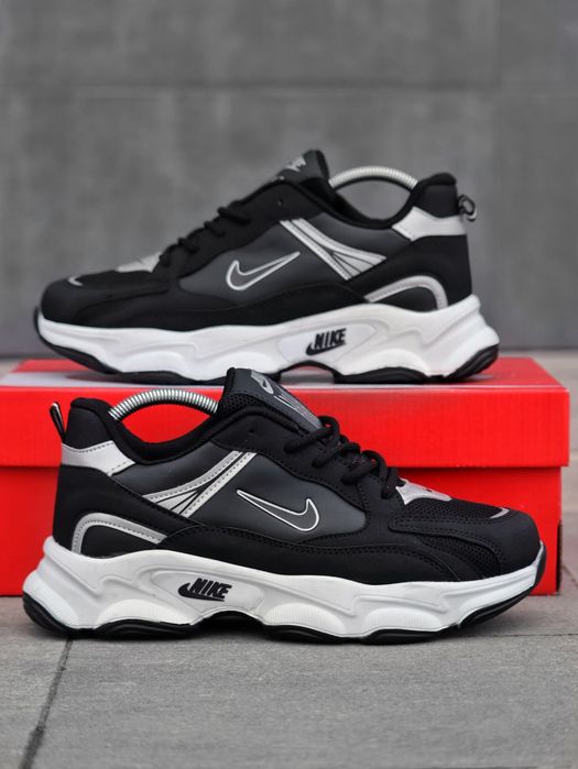 Кросівки Кроссовки Nike Black White Чёрный Белый Чорний Білий Кросовки демісезон