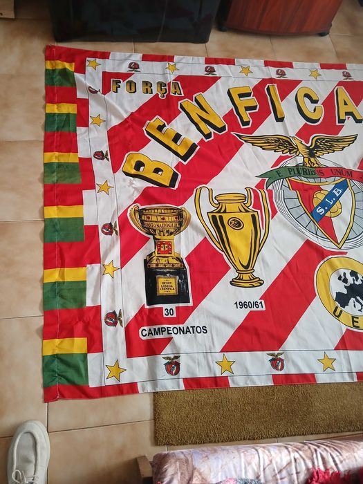 BENFICA-bandeira original do benfica anos 60 rarissima