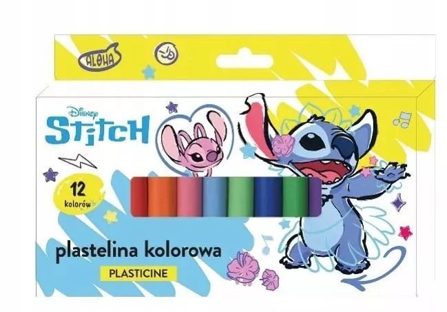 Plastelina 12 Kolorów Stitch. Nowy Produkt