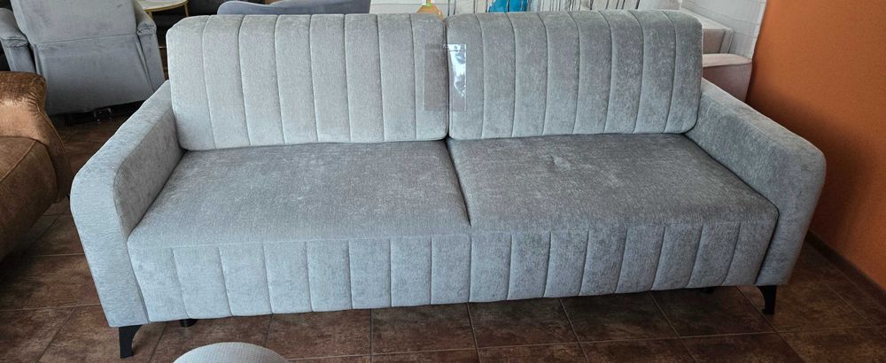 Sofa 222 cm z funkcją spania DL szara GRANDE Libro