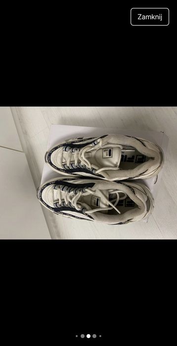 Fila buty snakersy biale odblaskowe