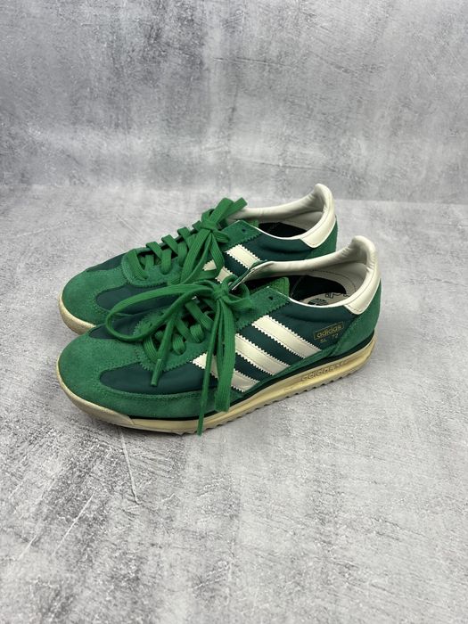 Adidas SL72 Zielone Sneakersy Retro Zamszowe Sznurowane