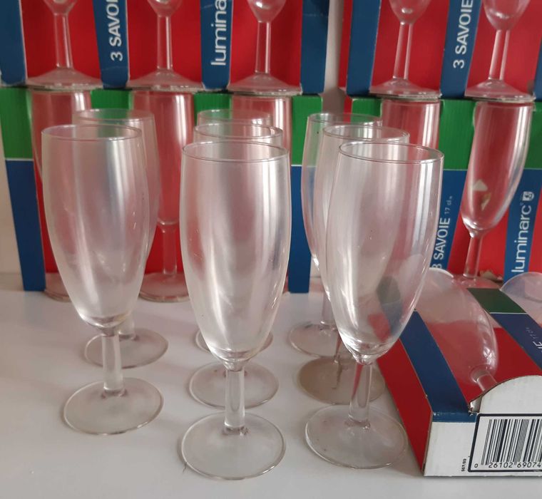 23 Copos Cálices Flutes Luminarc Savoie 17cl. Como Novos