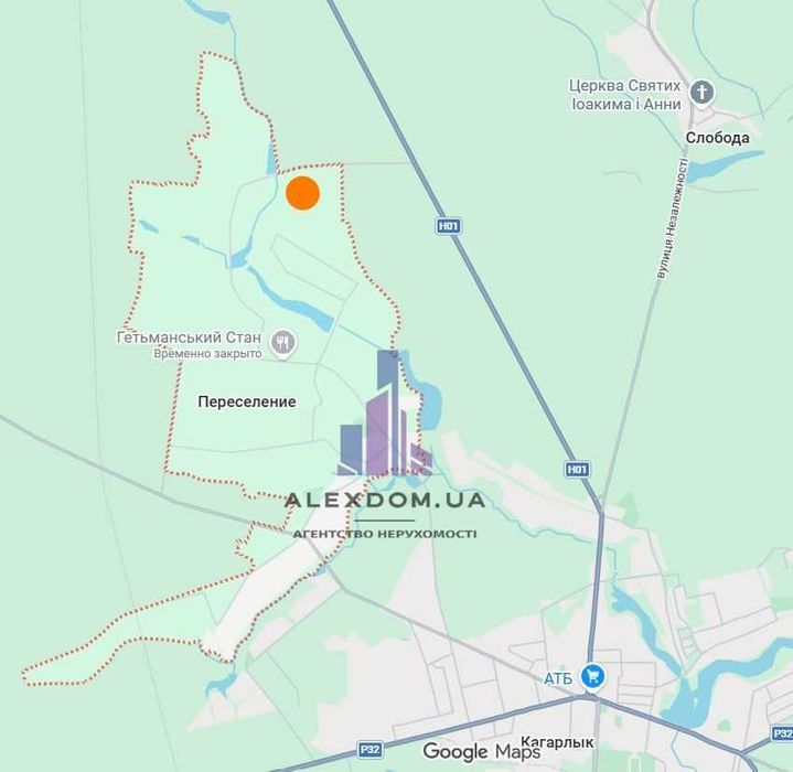 Продаж земельної ділянки с. Переселення. Обухівський район